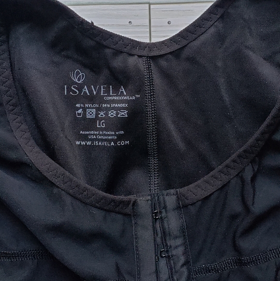 ISAVELA Bodysuit High Back Off Center Front Hook Panty Length With Sleeves - Picture 5 of 9